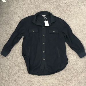 Fleece Navy Shacket. NWT